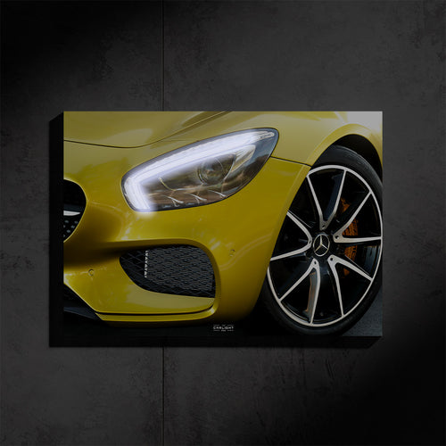 Poster NÉON Mercedes AMG GT (LED blanche) - Première Edition
